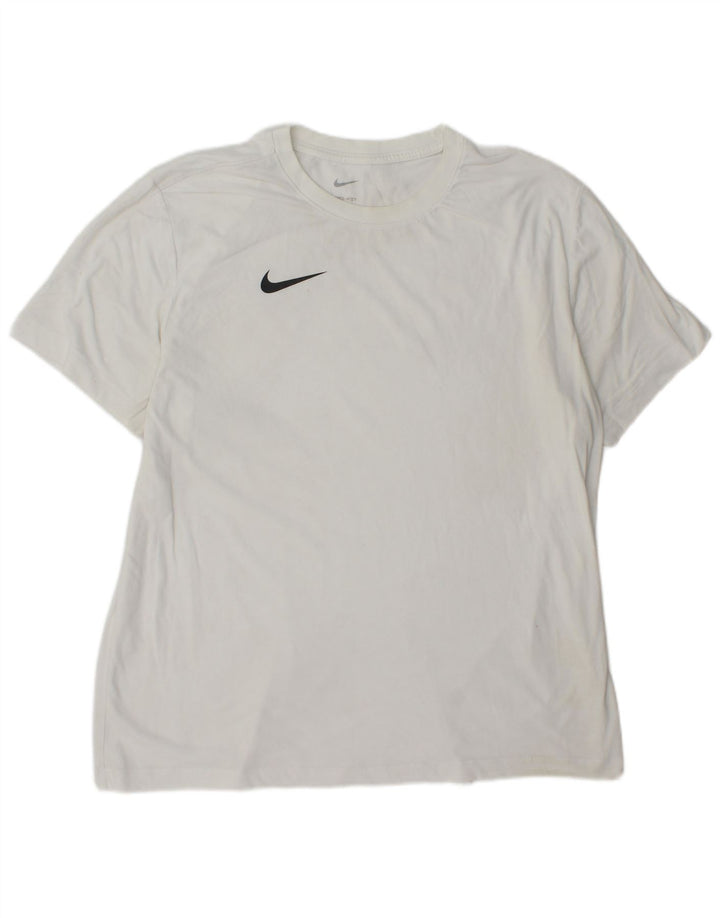 Nike Mens Dri Fit T-Shirt Top XL White