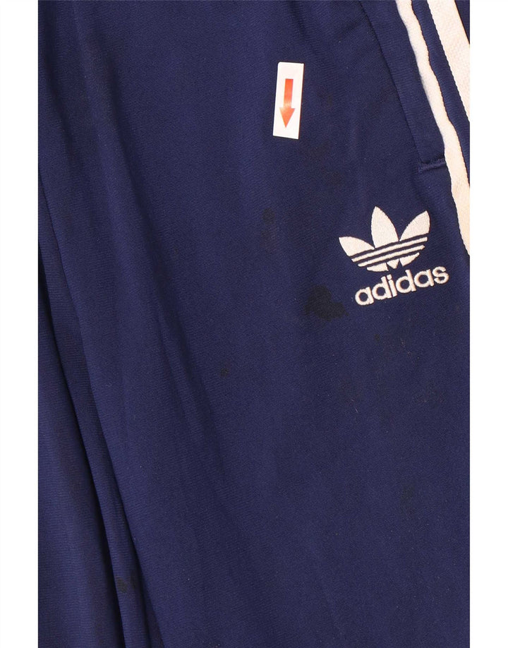 Adidas Boys Tracksuit Trousers Joggers 11-12 Years Navy Blue Polyester
