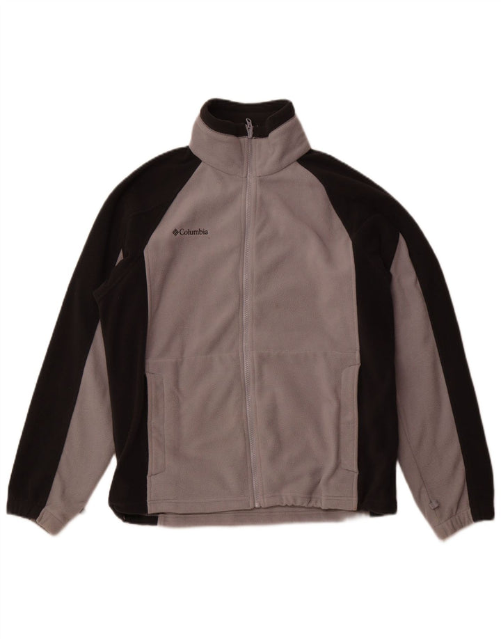 Columbia Mens Interchange Fleece Jacket UK 36 Small Grey Polyester