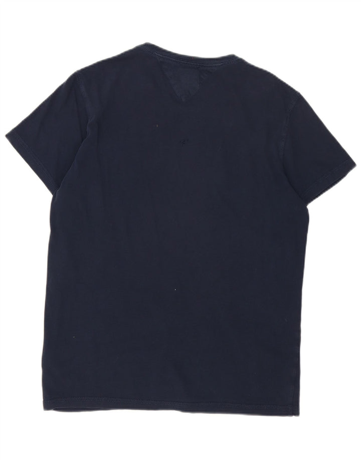 Tommy Hilfiger Mens Graphic T-Shirt Top Medium Navy Blue Cotton