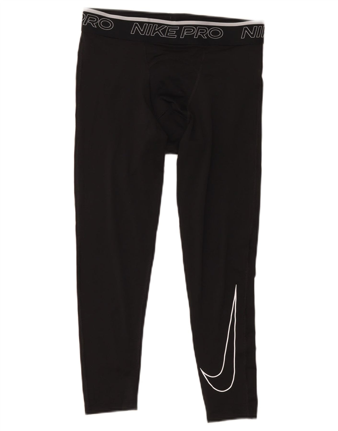 Nike Mens Dri Fit Graphic Capri Leggings Medium  Black Polyester