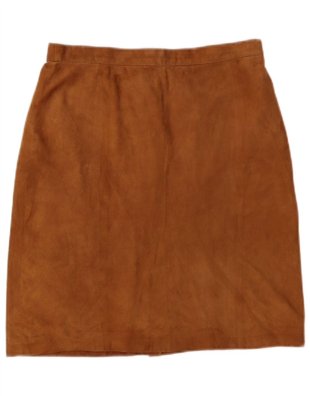 Carella Womens Suede Mini Skirt UK 12 Medium W28 Brown Leather