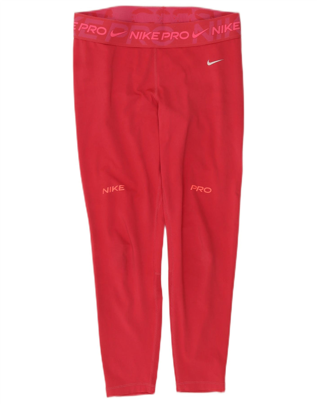 Nike Womens Dri Fit Graphic Capri Leggings UK 14 Large Pink Polyester