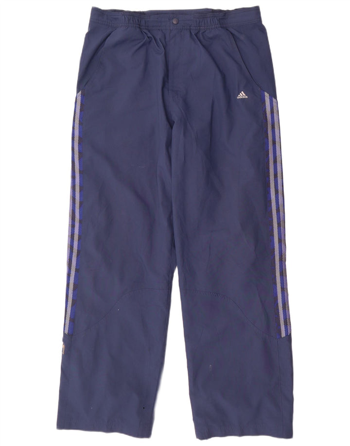 Adidas Mens Waterproof Trousers Large Navy Blue Polyester
