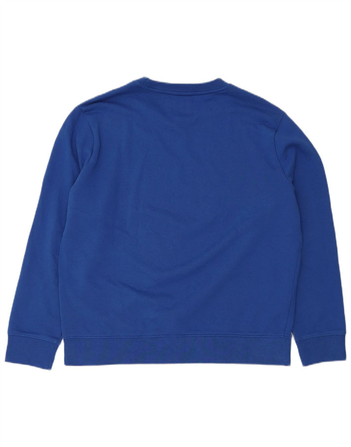 VINTAGE Mens Sweatshirt Jumper Large Blue Cotton