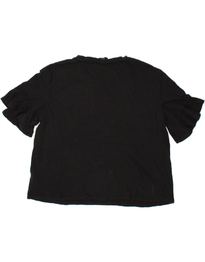 MOSSIMO Womens Blouse Top UK 20 2XL Black Cotton Vintage Mossimo and Second-Hand Mossimo from Messina Hembry 