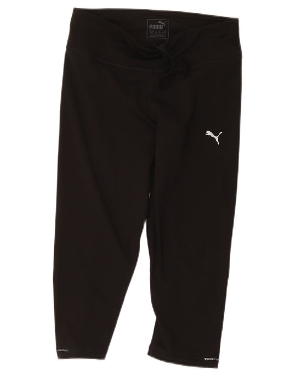Puma Womens Capri Tracksuit Trousers UK 10 Small Black Polyester