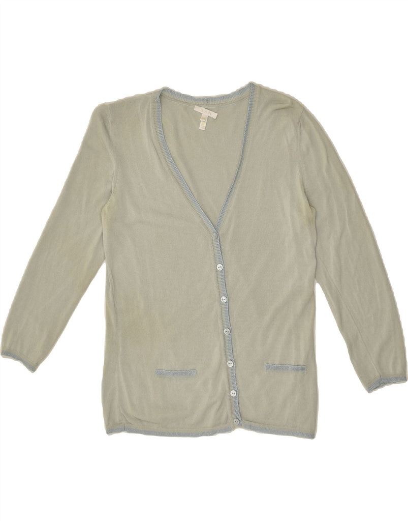 ESCADA Womens Graphic Cardigan Sweater EU 38 Medium Green Cotton | Vintage Escada | Thrift | Second-Hand Escada | Used Clothing | Messina Hembry 
