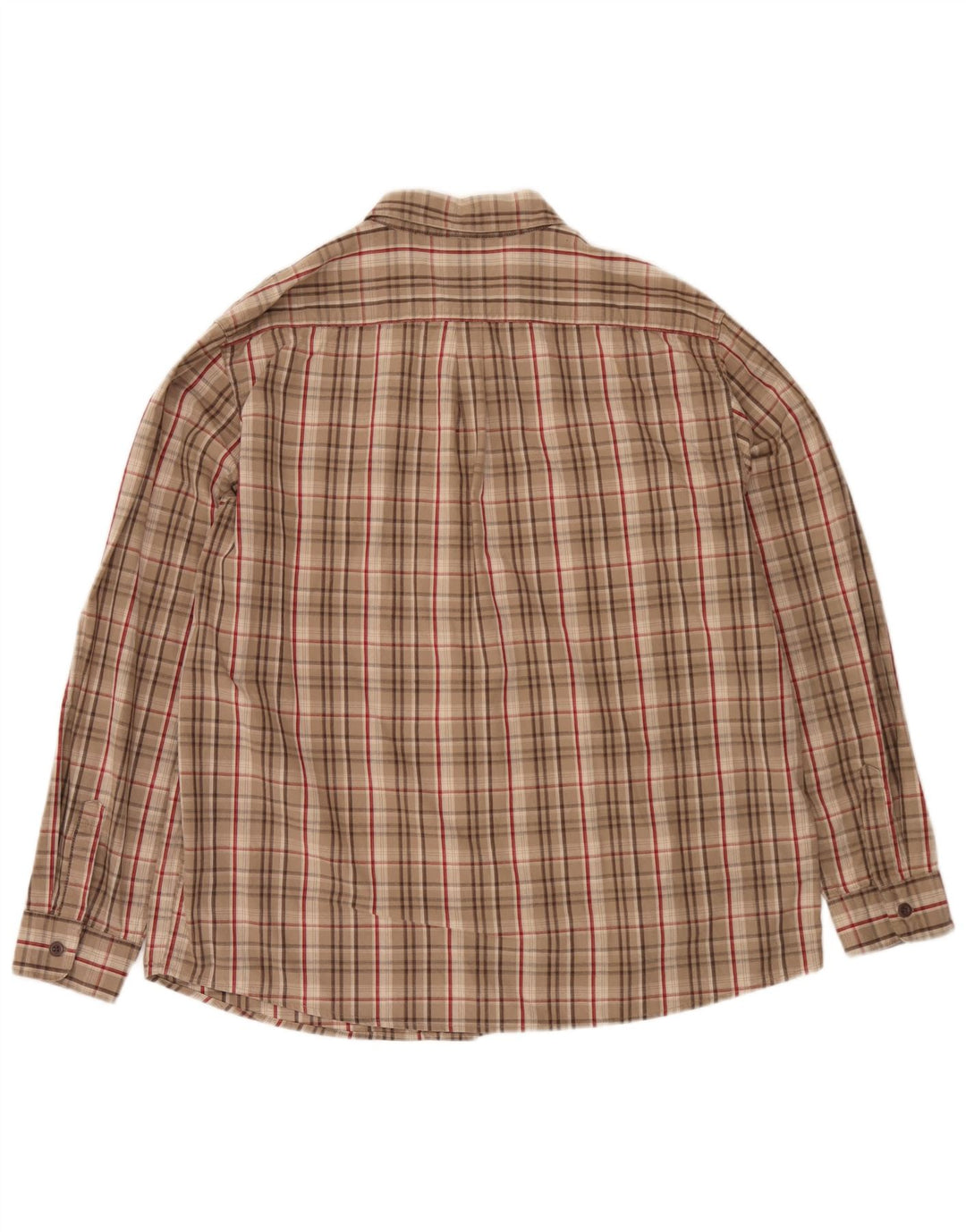 Wrangler Mens Shirt XL Beige Check Cotton