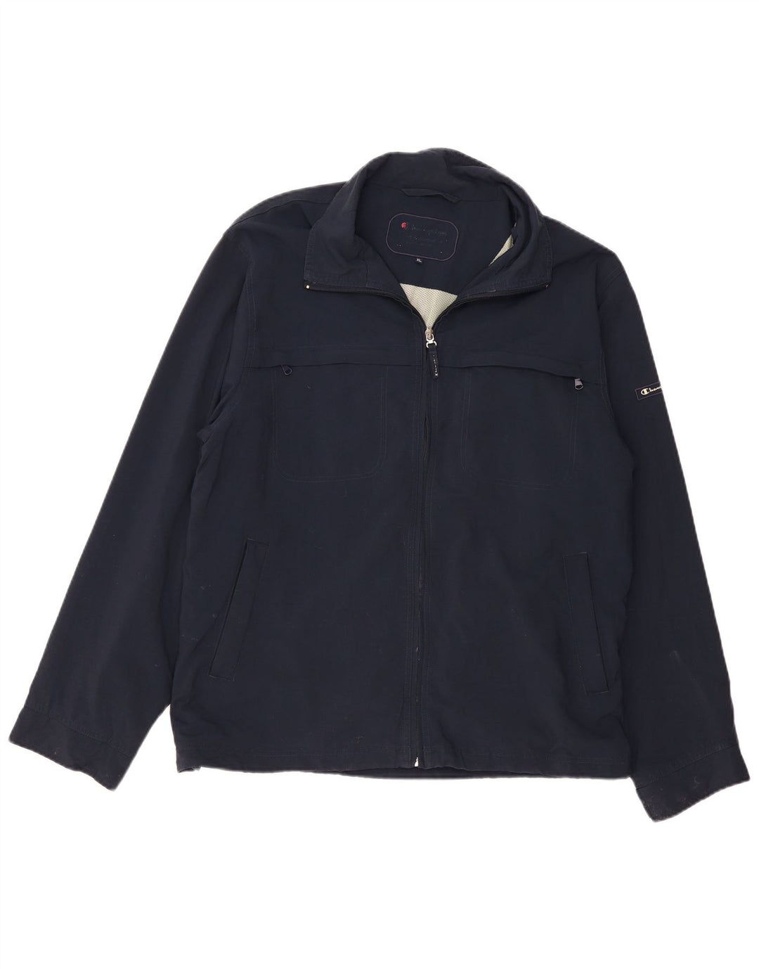 CHAMPION Mens Utility Jacket UK 42 XL Navy Blue Polyamide