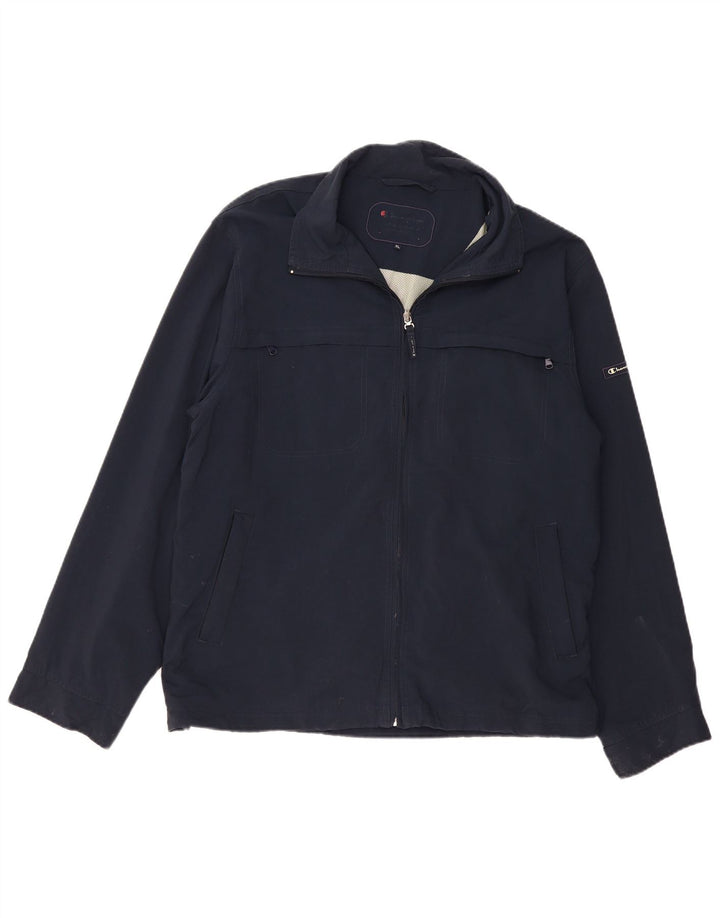 CHAMPION Mens Utility Jacket UK 42 XL Navy Blue Polyamide