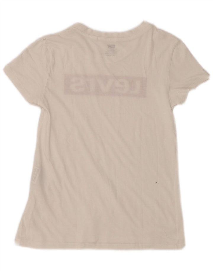 Levi's Womens Graphic T-Shirt Top UK 2 2XS White