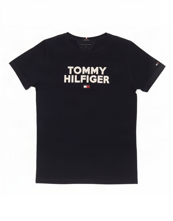 Tommy Hilfiger Boys Graphic T-Shirt Top 15-16 Years Navy Blue Cotton