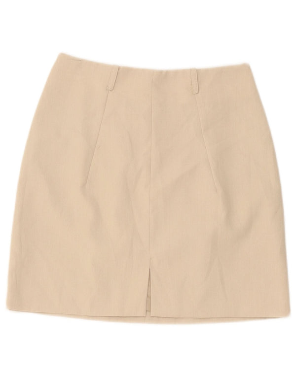Sport Staff Womens Mini Skirt IT 42 Medium W32  Beige Rayon