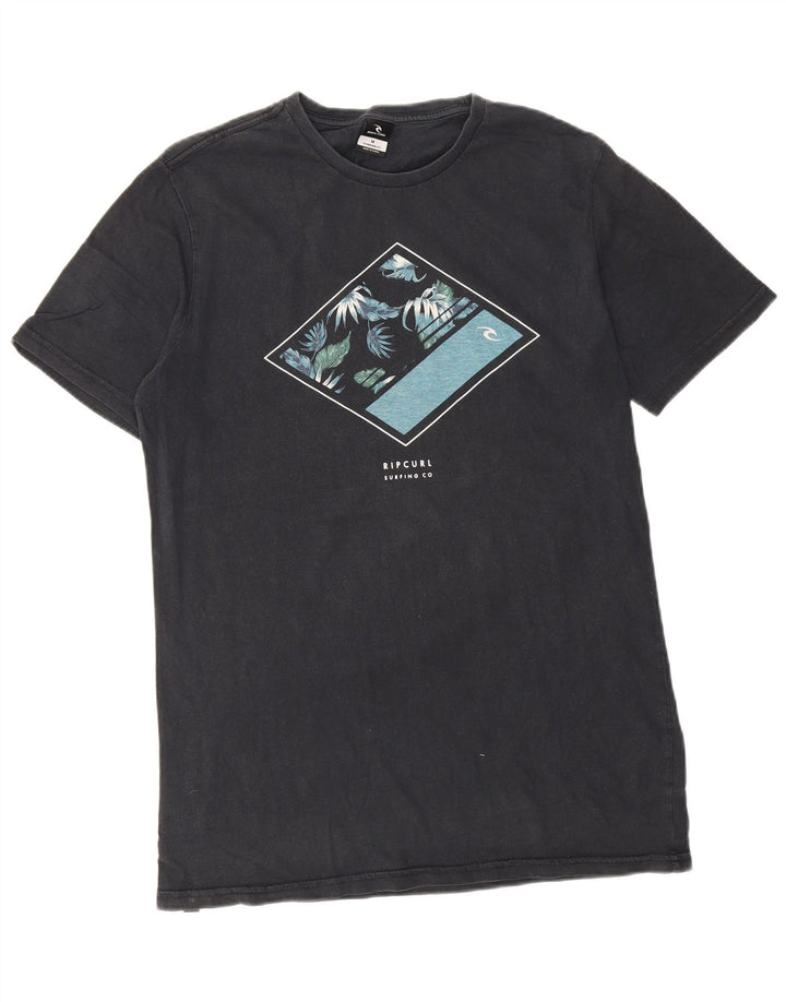 Rip Curl Mens Standard Fit Graphic T-Shirt Top Medium Navy Blue Cotton