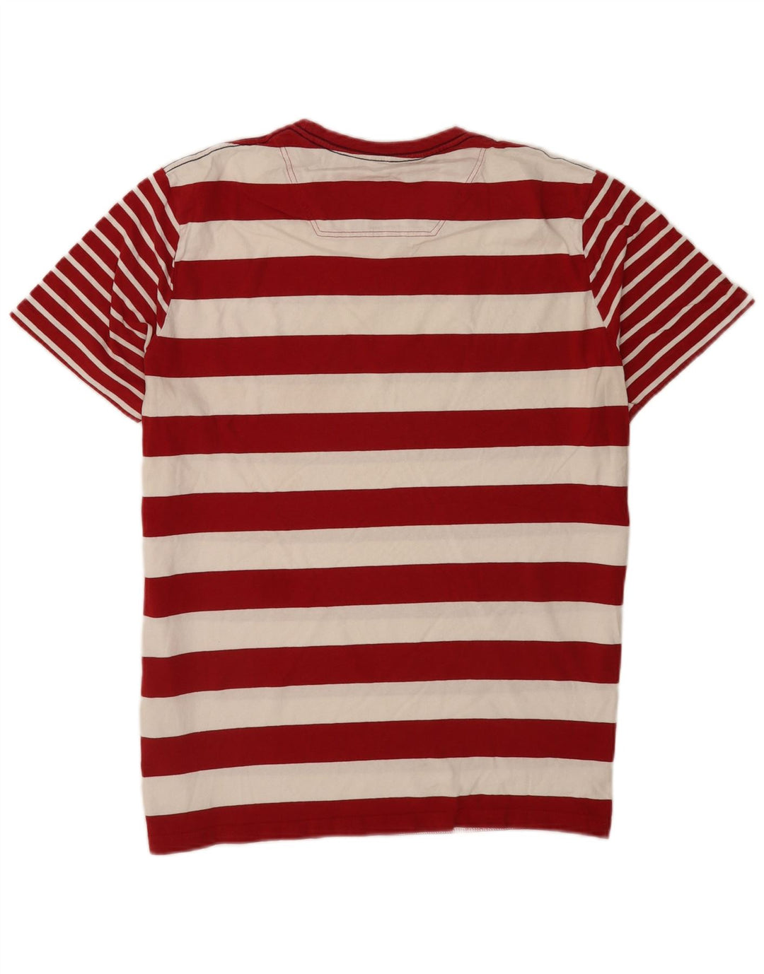 Joules Mens T-Shirt Top XL Red Striped Cotton
