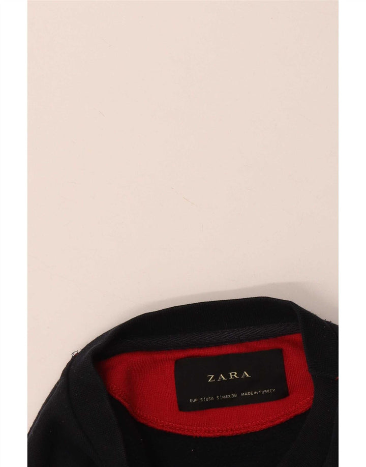 Zara Mens Sweatshirt Jumper Small Multicoloured Colourblock