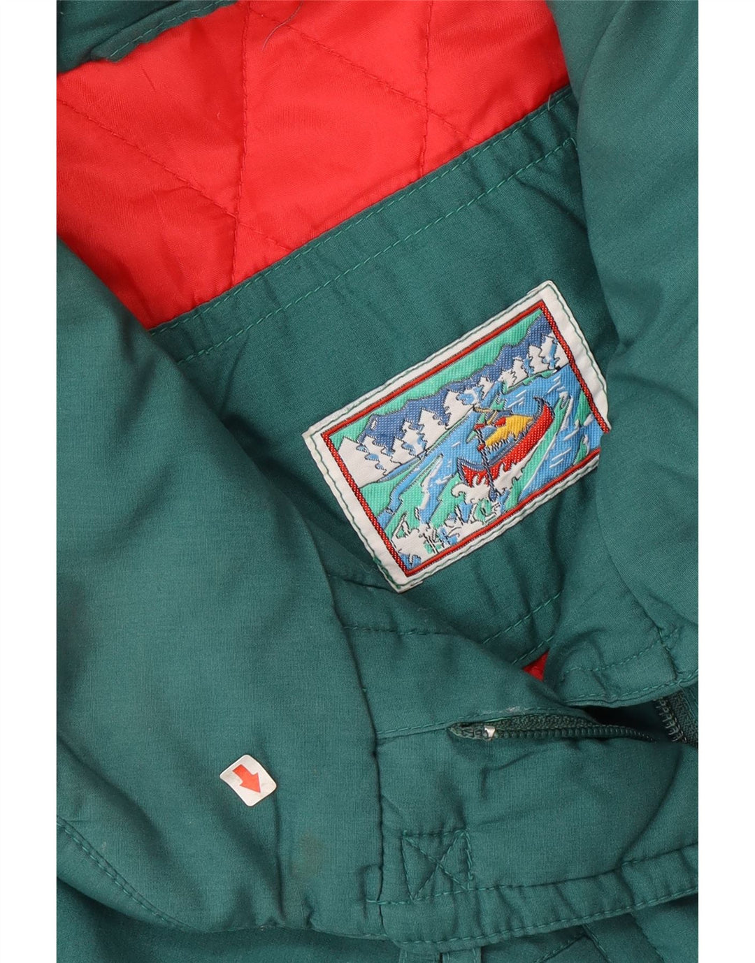 Vintage Womens Oversized Padded Jacket EU 42 Large Green Polyester