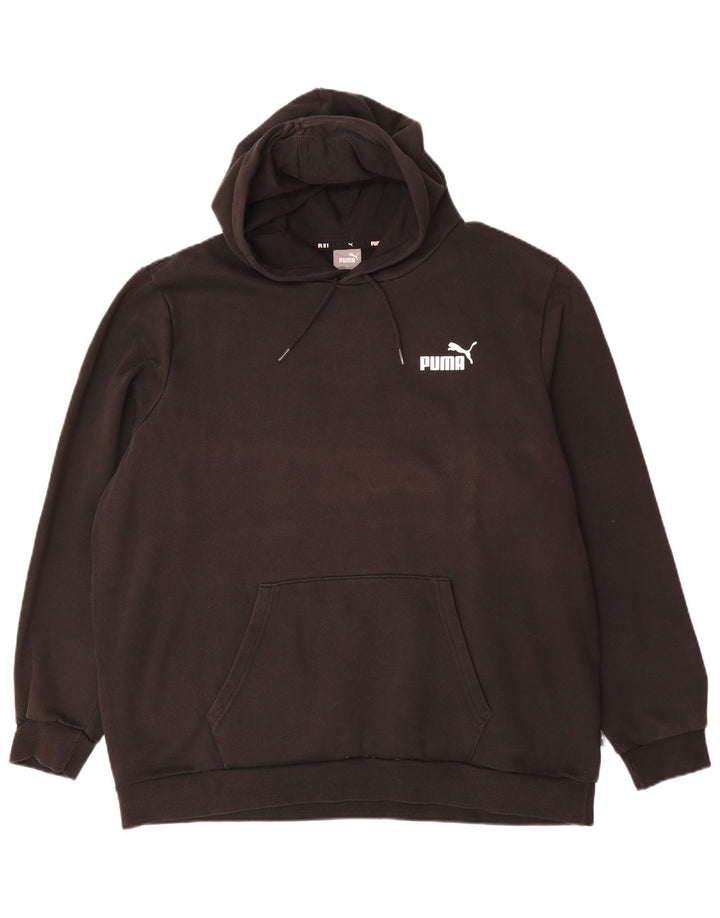 Puma Mens Hoodie Jumper 2XL Black Cotton