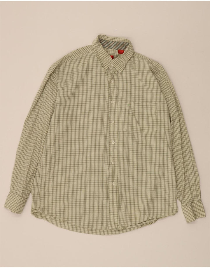IZOD Mens Shirt Large Green Check Cotton Vintage Izod and Second-Hand Izod from Messina Hembry 