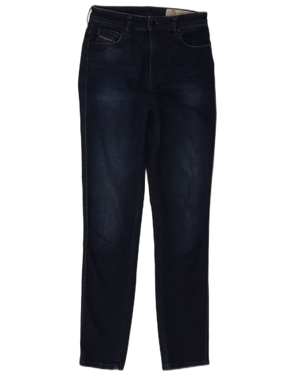 Diesel Womens Babhila High Waist Slim Skinny Jeans W23 L28 Navy Blue Cotton
