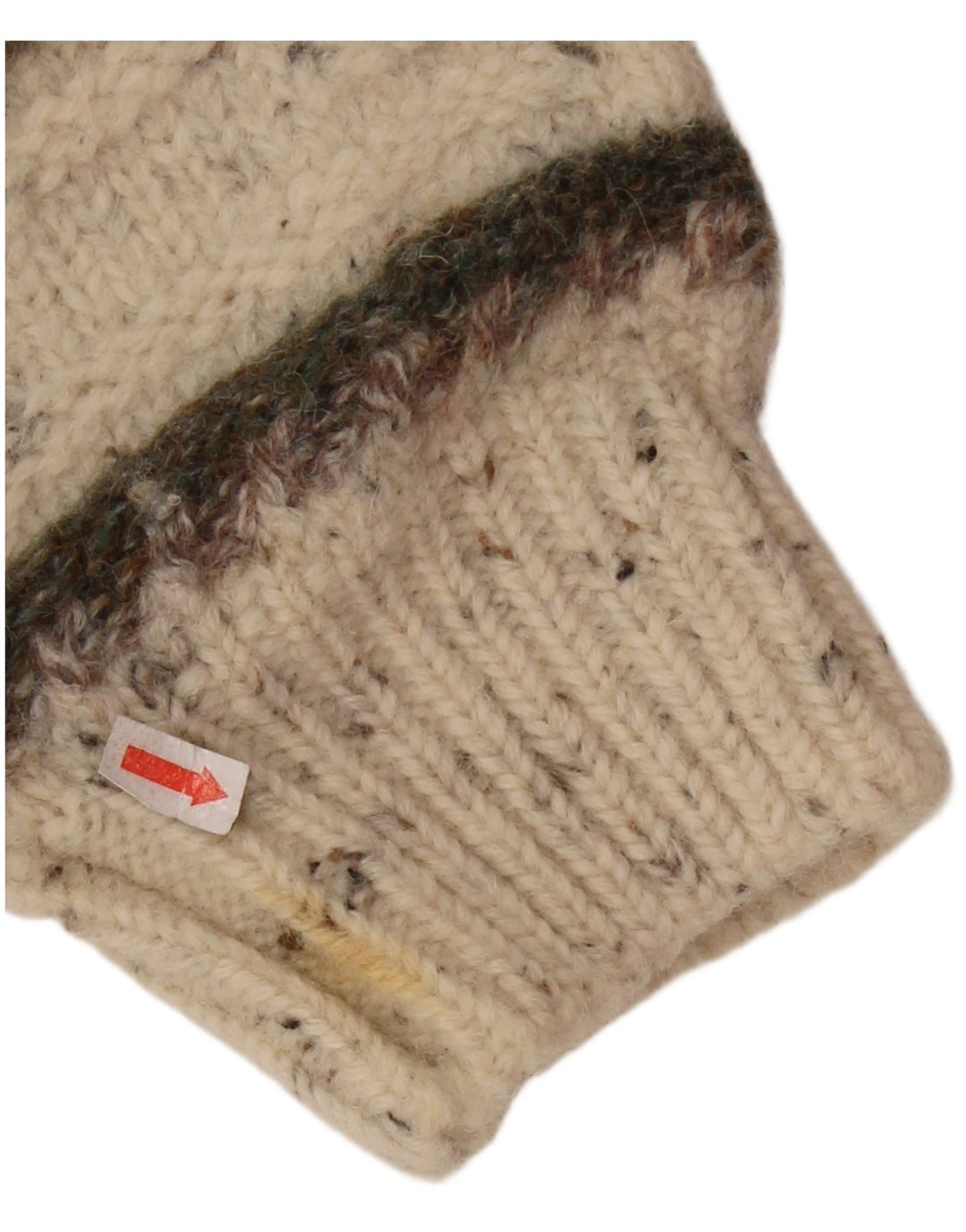 SERGIO TACCHINI Womens Crew Neck Jumper Sweater UK 16 Large Beige Striped