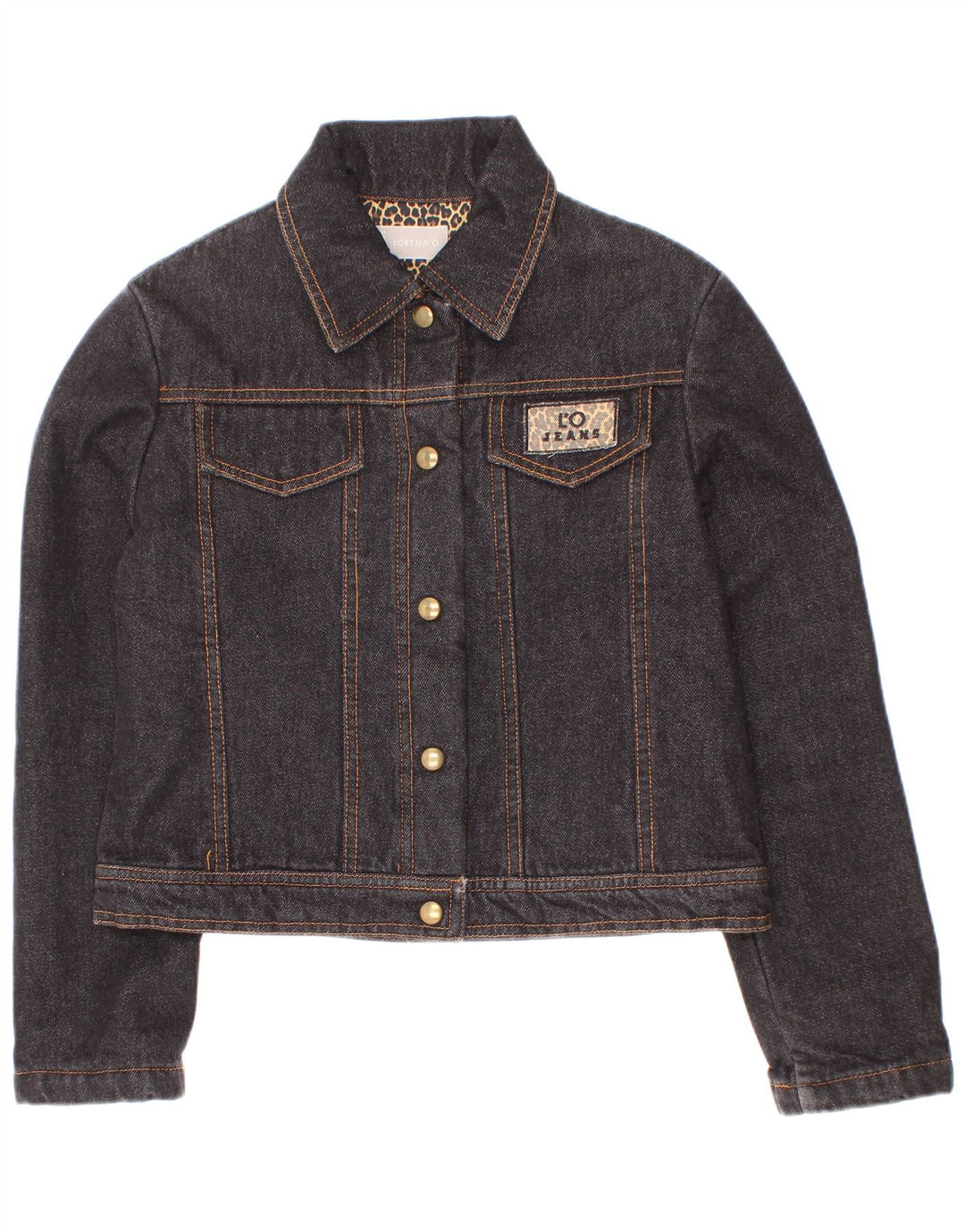 Lorena'O Girls Denim Jacket 8-9 Years Grey Cotton