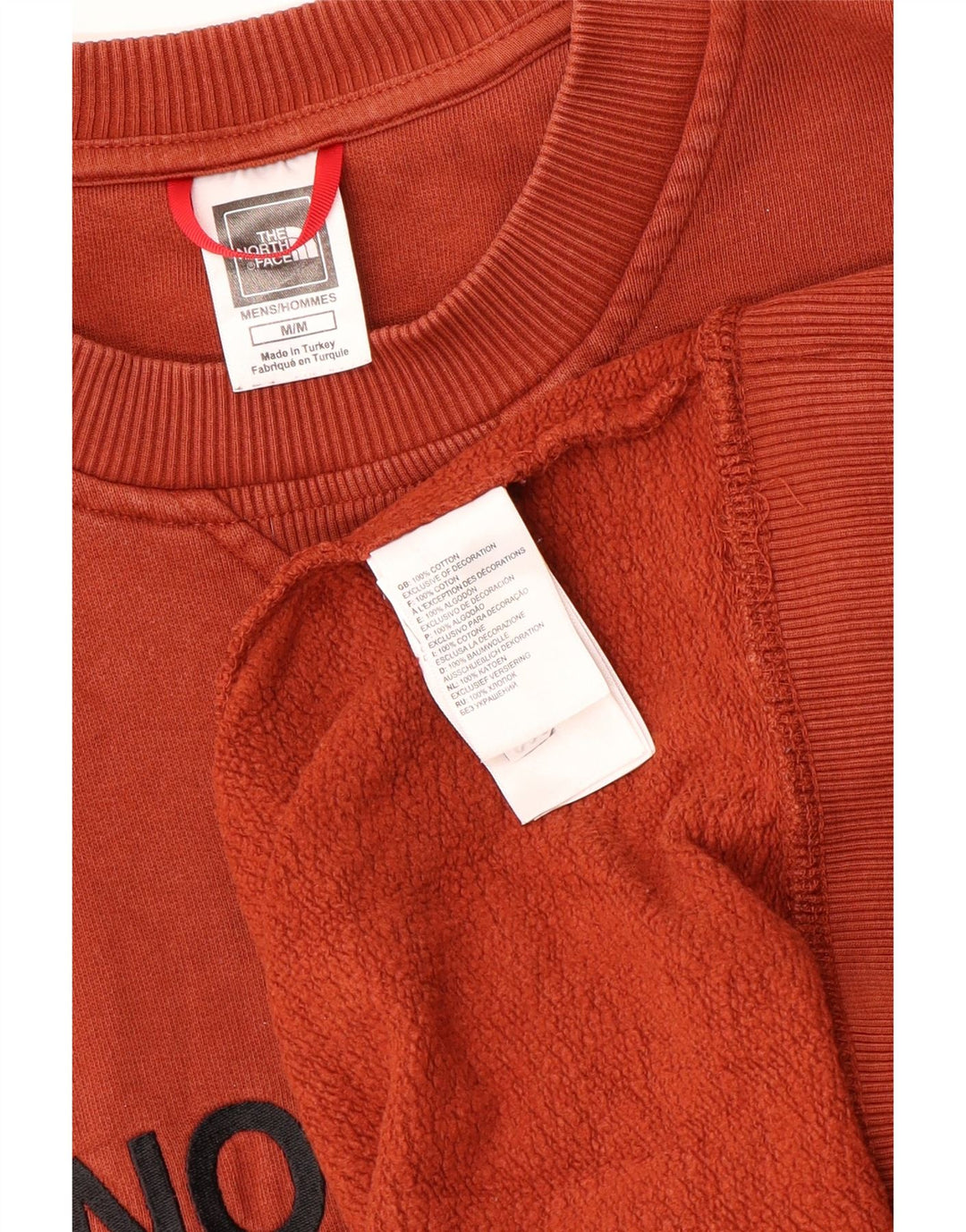 THE NORTH FACE Mens Graphic Sweatshirt Jumper Medium Orange