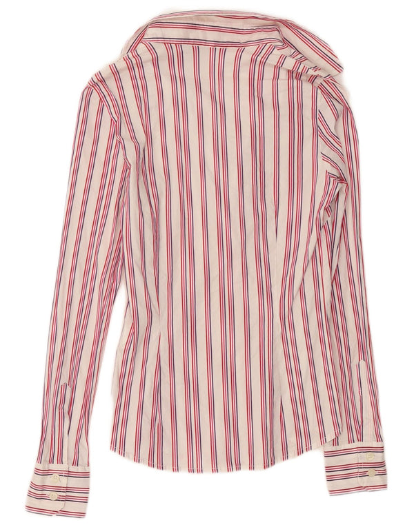 Guess By Marciano Womens Shirt EU 40 Medium Pink Striped Cotton