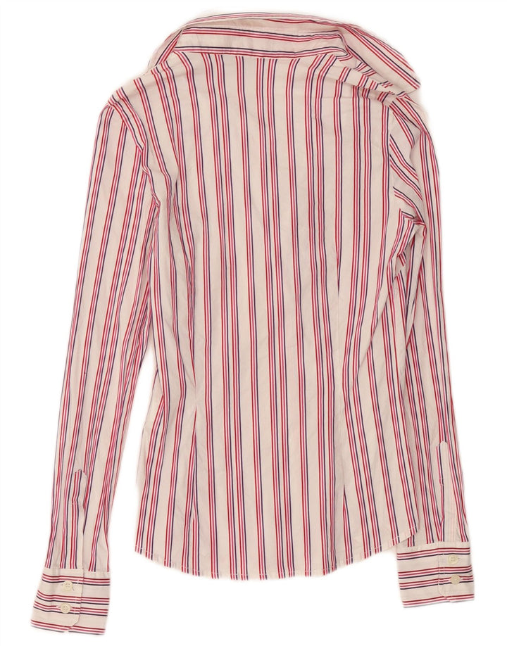 Guess By Marciano Womens Shirt EU 40 Medium Pink Striped Cotton