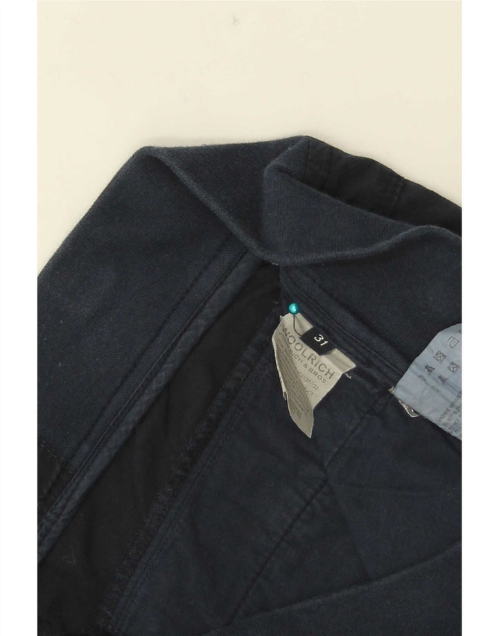 Woolrich Womens Straight Trousers W31 L31 Navy Blue Cotton