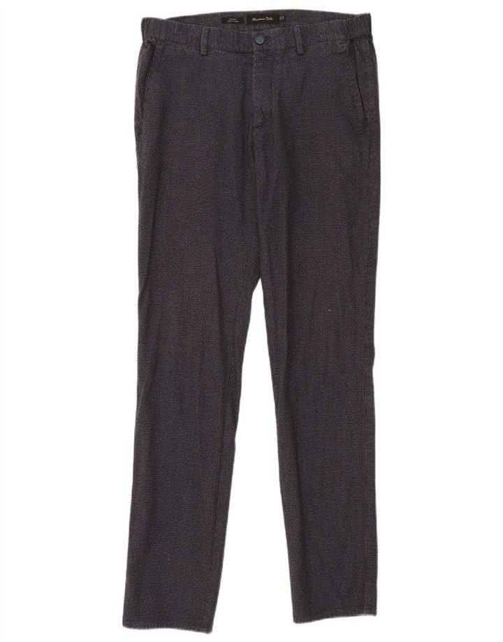 Massimo Dutti Mens Chino Trousers EU 40 Medium W31 L32 Navy Blue