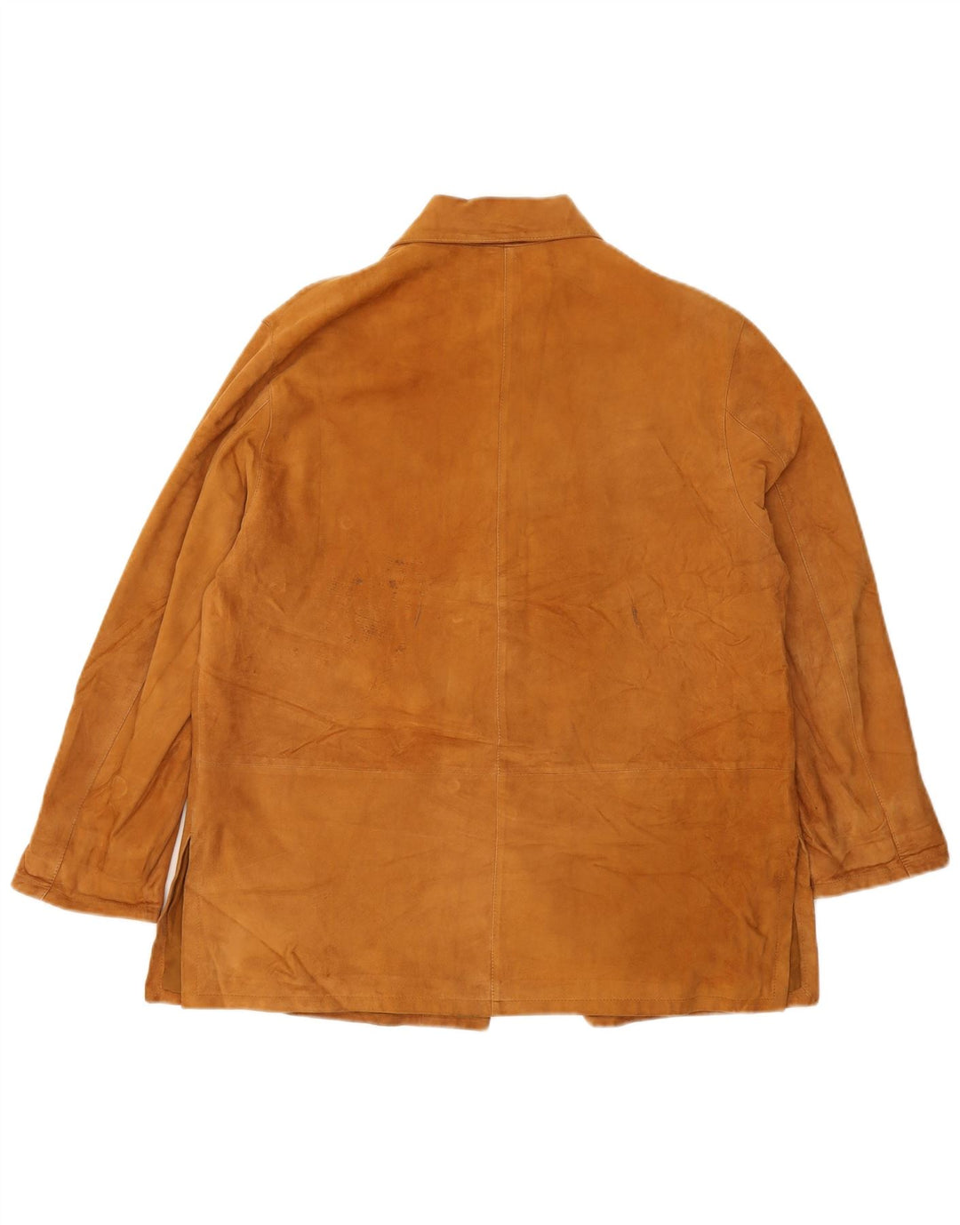 VINTAGE Womens Suede Jacket IT 44 Medium Brown Leather