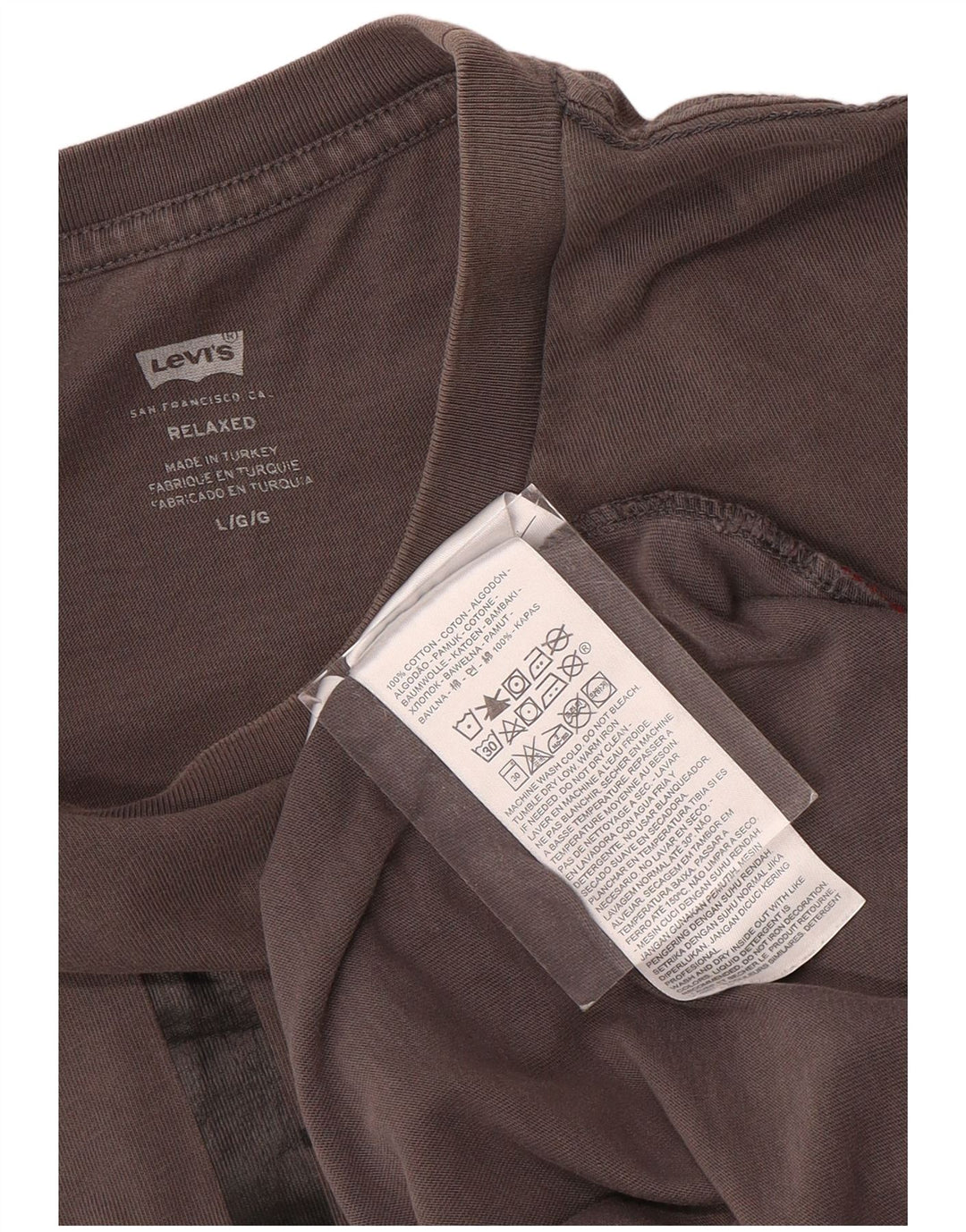 Levi's Mens Relaxed Graphic T-Shirt Top Large Grey Cotton