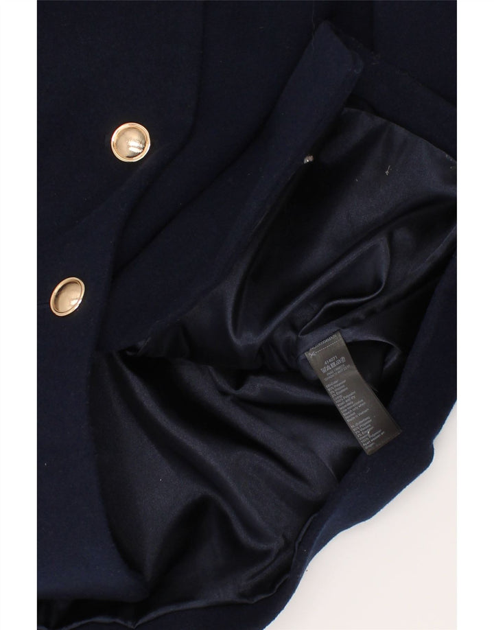 Monsoon Girls Overcoat 7-8 Years Navy Blue Polyester