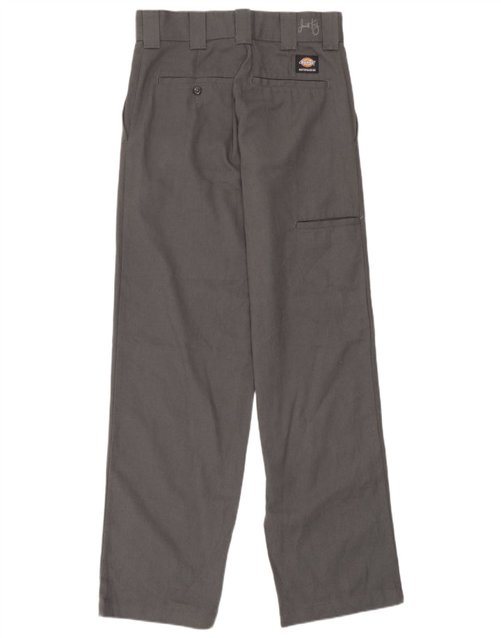 Dickies Womens Skateboarding Straight Cargo Trousers W26 L32 Grey Polyester