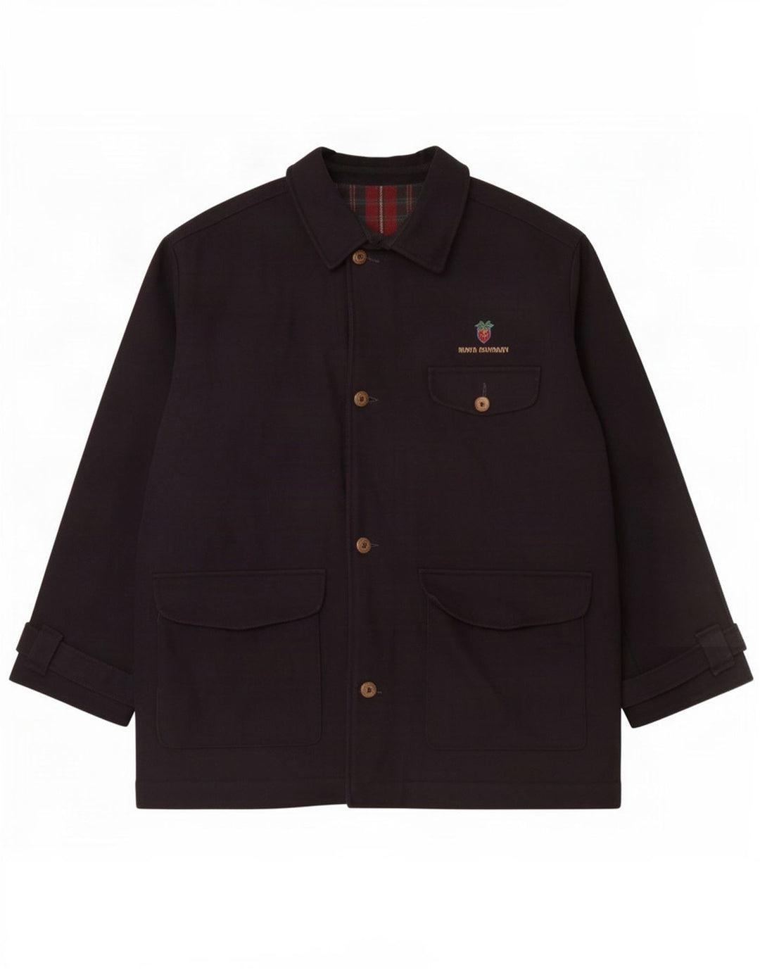 Vintage Mens Utility Jacket UK 40 Large Navy Blue Wool