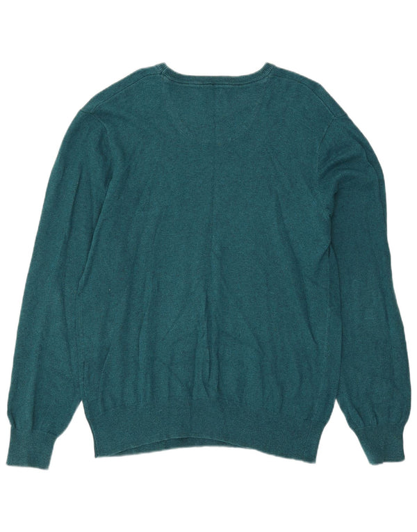 Kappa Mens Boat Neck Jumper Sweater Large Green Cotton