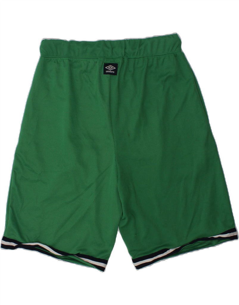 UMBRO Boys Graphic Sport Shorts 9-10 Years Medium  Green Polyester | Vintage Umbro | Thrift | Second-Hand Umbro | Used Clothing | Messina Hembry 