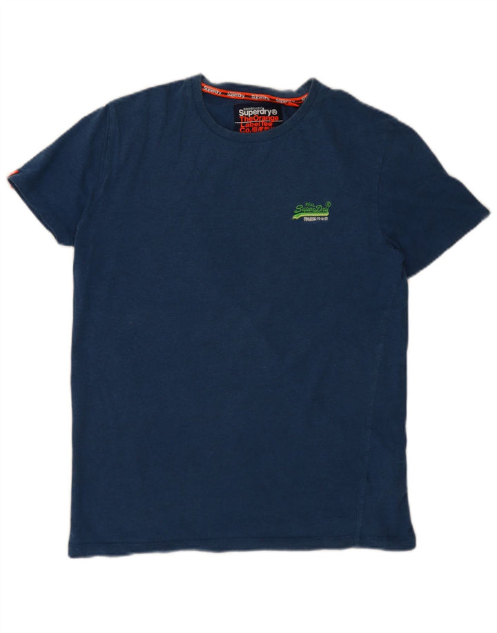 Superdry Mens T-Shirt Top Medium Navy Blue Cotton