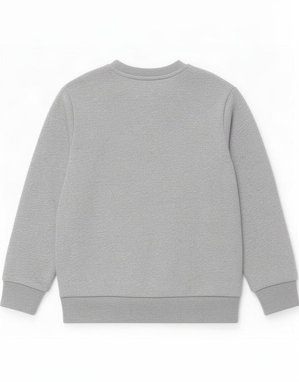 Adidas Boys Sweatshirt Jumper 2-3 Years Grey Cotton