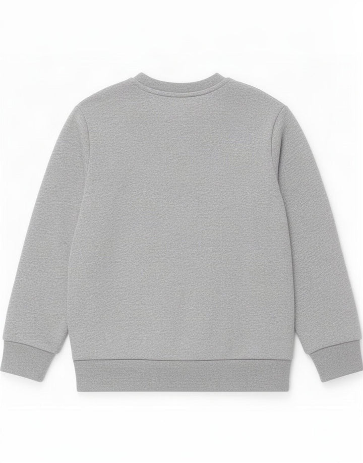 Adidas Boys Sweatshirt Jumper 2-3 Years Grey Cotton