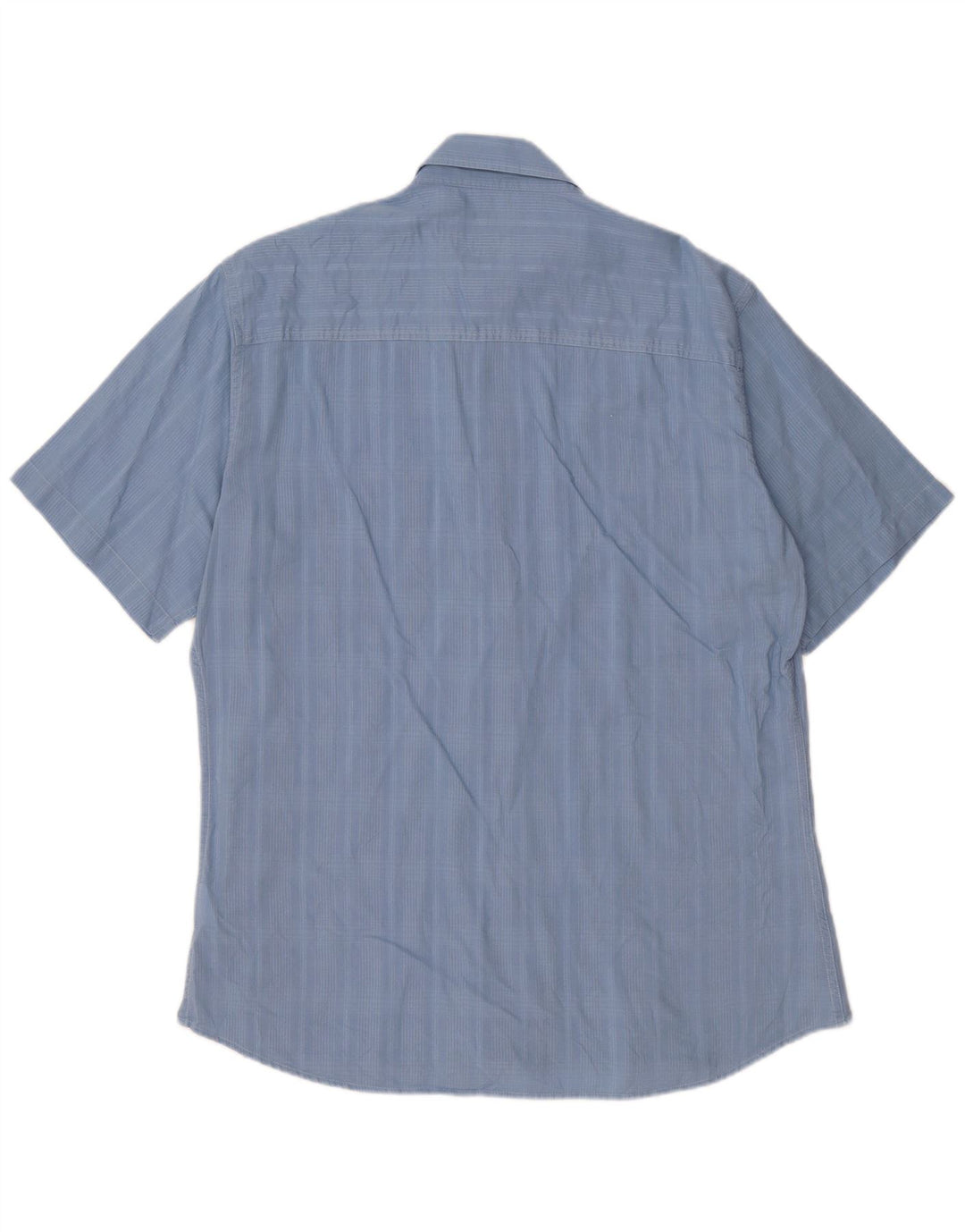 Marlboro Classics Mens Short Sleeve Shirt XL Blue Check Cotton