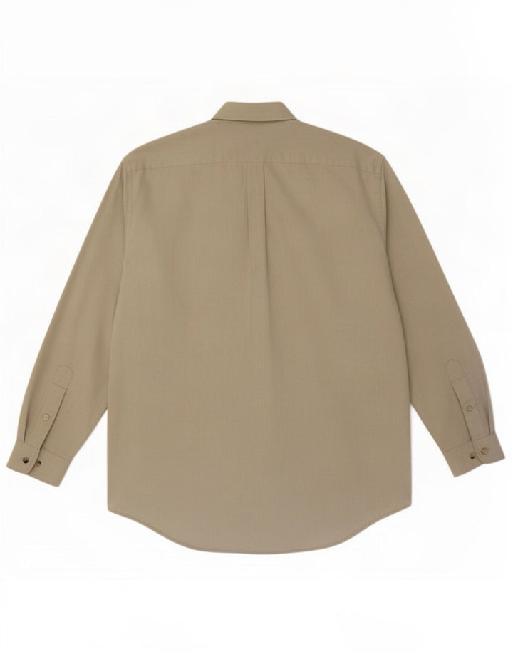 Marlboro Classics Mens Shirt 2XL Beige Cotton