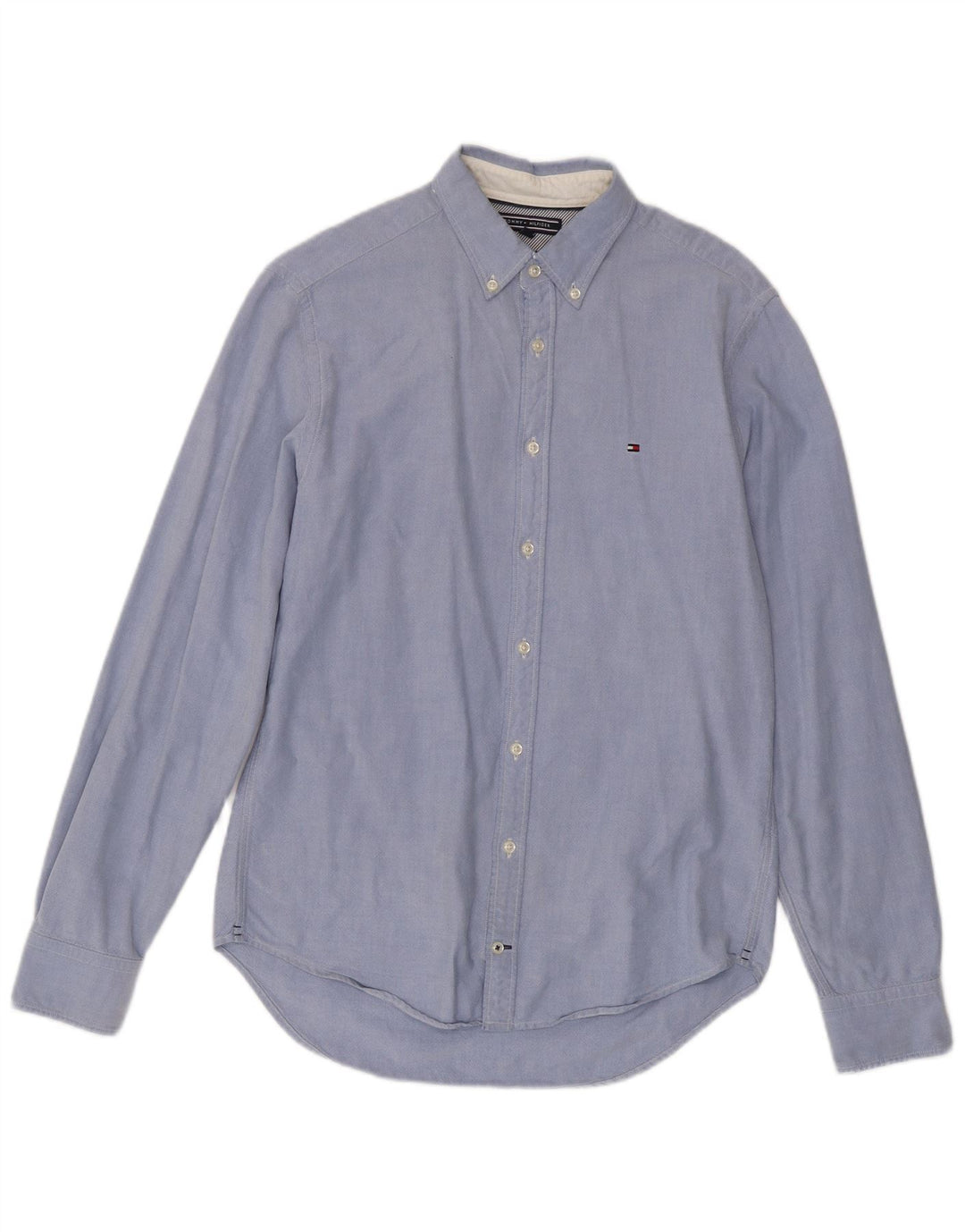 Tommy Hilfiger Mens New York Fit Shirt Medium Blue Cotton