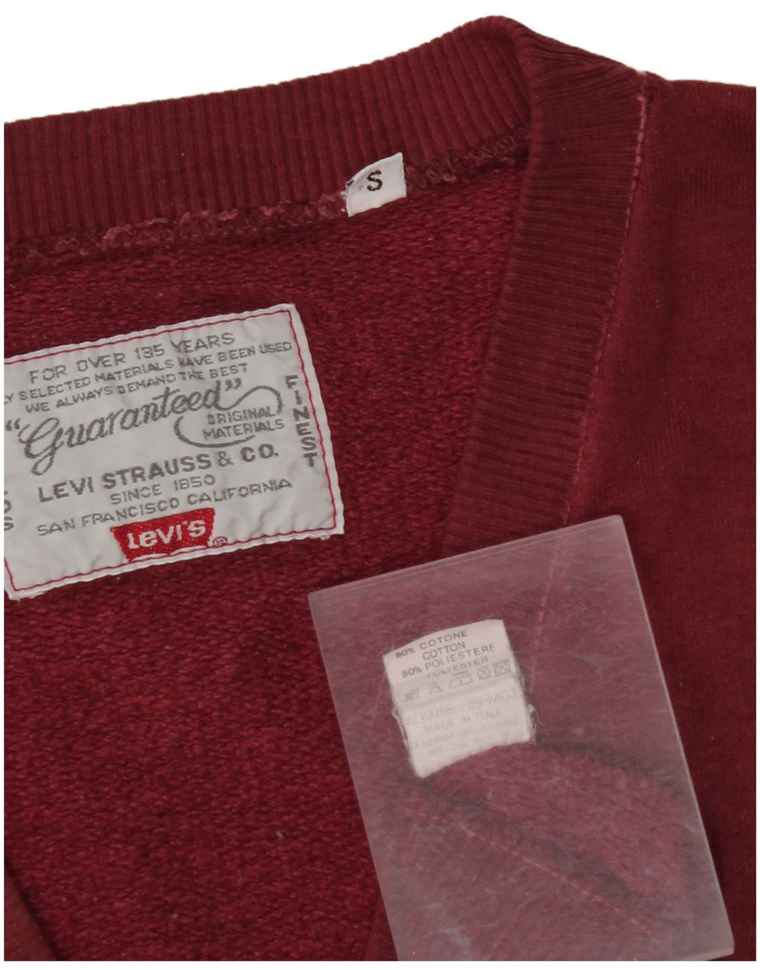 LEVI'S Mens Vest Tank Top Small Maroon Cotton