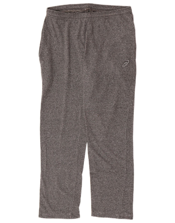 Asics Mens Tracksuit Trousers Medium Grey Flecked Cotton