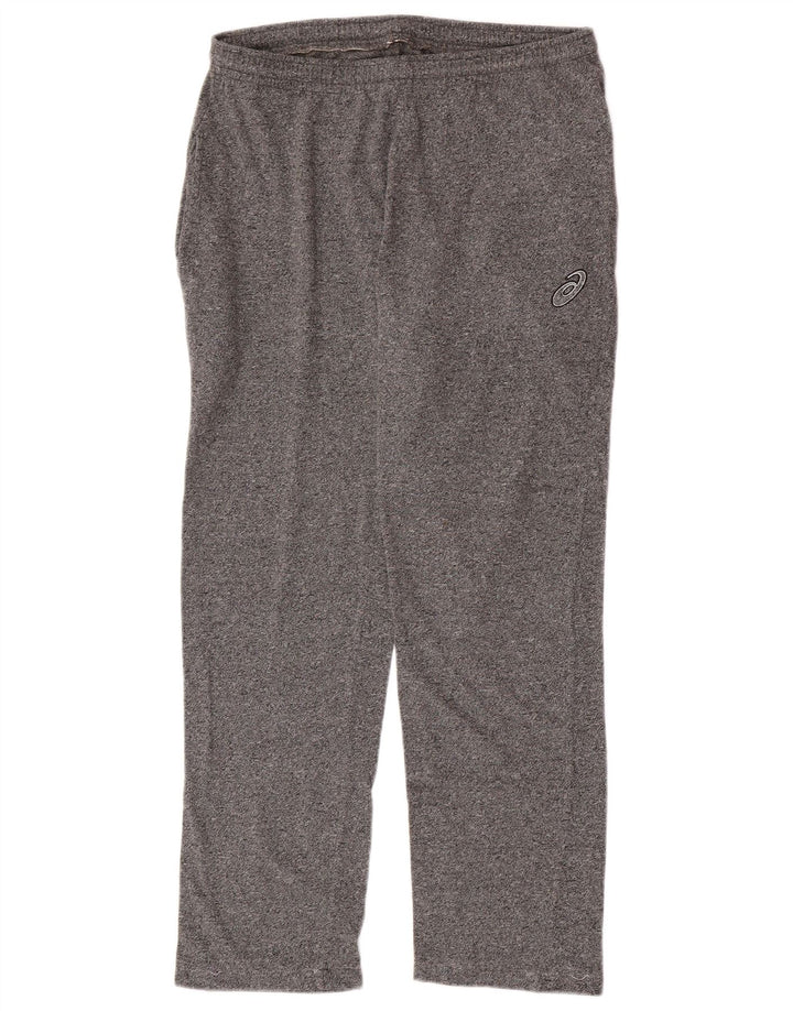Asics Mens Tracksuit Trousers Medium Grey Flecked Cotton