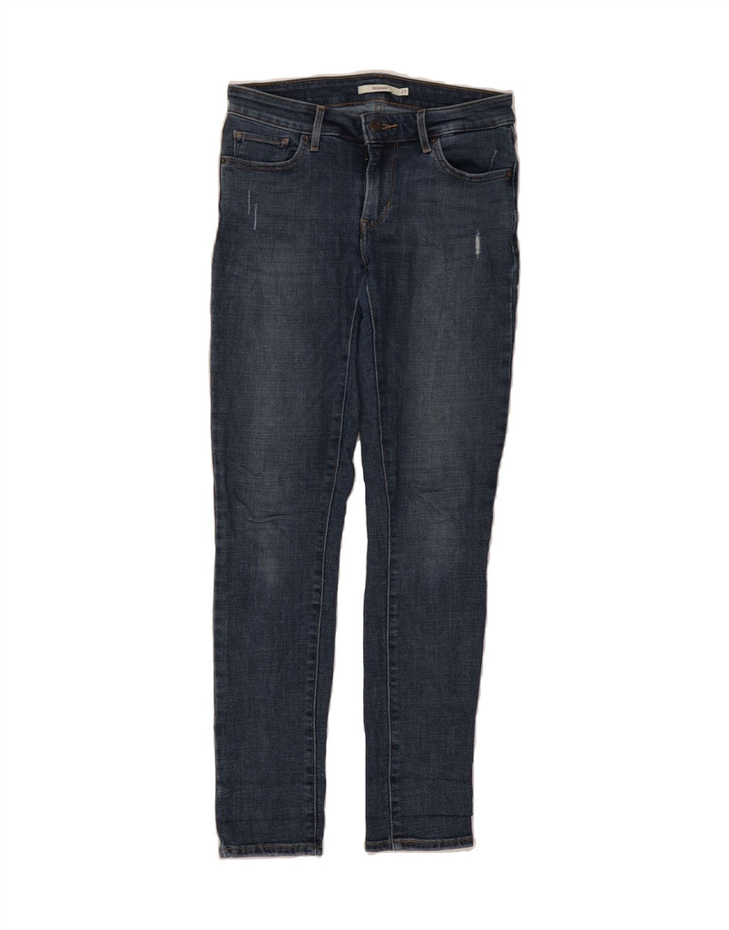 LEVI'S Womens 711 Skinny Jeans W27 L30 Navy Blue Cotton Vintage Levi's and Second-Hand Levi's from Messina Hembry 