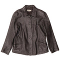 Vintage Womens Leather Jacket UK 16 Large Black Leather